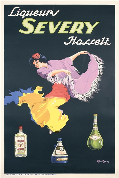 Liqueur Severy Hasselt by R. Berckmans, ca. 1928
