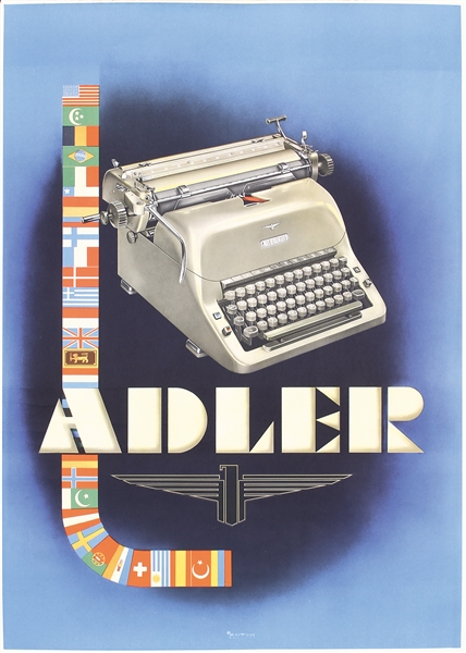 Adler (Typewriter) by Ottomar Anton, 1955