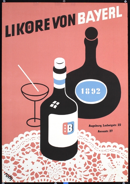 Bayerl - Likoere (2 Posters) by Richard Roth, ca. 1955