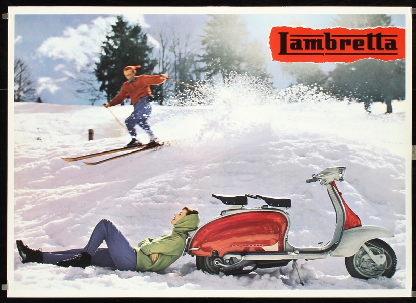 Lambretta (Scooter and Skier) by Anonymous, ca. 1965