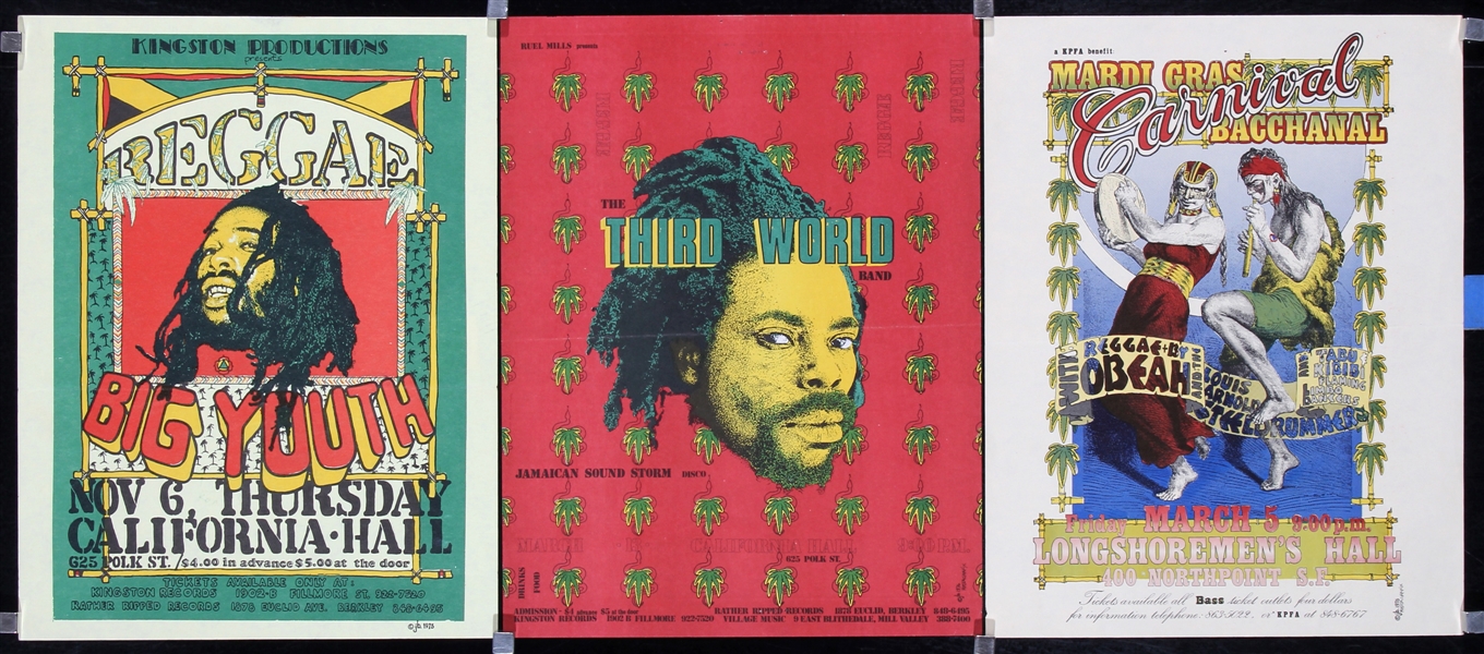 Music (3 Concert Posters) by John William Burke, 1975 - 1976