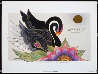 Swan Lake - San Jose Cleveland Ballet (Signed) by Laurel Burch, 1987