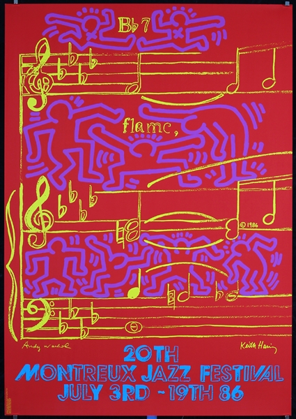 Montreux Jazz Festival by Haring & Warhol, 1986