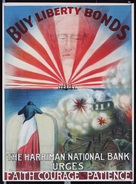 The Harriman National Bank (3 Posters) by M. Waddell, 1918