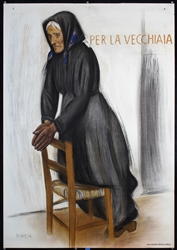 Per la Vecchiaia (2 Posters) by Pietro Chiesa, ca. 1946