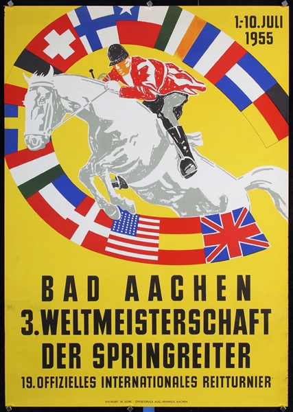 Weltmeisterschaft der Springreiter by W. Kohl, 1955