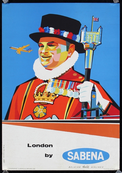 Sabena - London by Gaston van den Eynde, ca. 1955