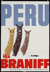 Braniff Airways - Peru by Anonymous, ca. 1955