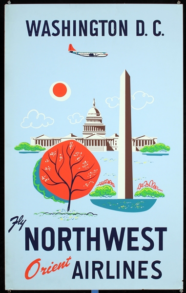 Northwest Orient Airlines - Washington DC by Anonymous, ca. 1956