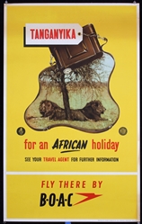 BOAC - Tangamyika for an African holiday by Anonymous, ca. 1962