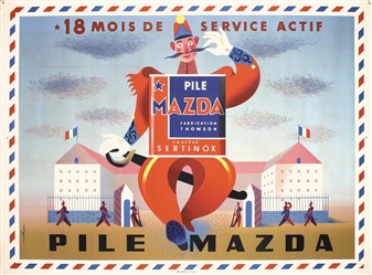 Pile Mazda (Battery) by Jacques Nathan (Nathan-Garamond), ca. 1947