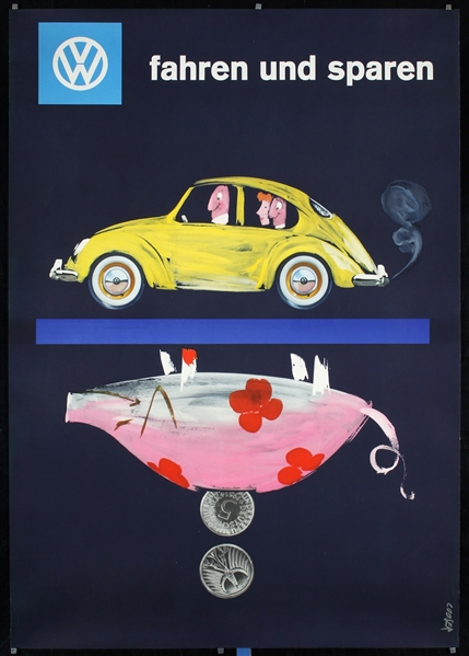 VW - fahren und sparen by Hans Looser, ca. 1959