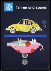 VW - fahren und sparen by Hans Looser, ca. 1959