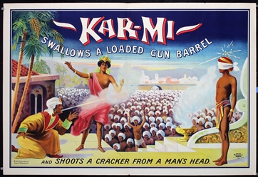 Kar-Mi Swallows A Loaded Gun Barrel by Joseph B. Hallworth, 1914
