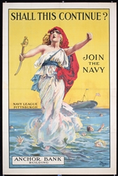 Shall This Continue? Join the Navy by Anonymous, ca. 1916
