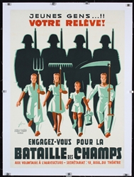 Engagez-vous pour la Bataille des Champs by Noel Fontanet, 1943