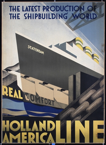 Holland America Line - Statendam by Adrian van´t Hoff, 1928