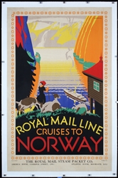Royal Mail Line Cruises to Norway by Frederick C. Herrick, ca. 1928