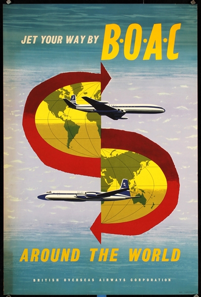 BOAC - Around the World by Anonymous - Great Britain, 1958