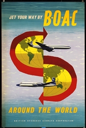 BOAC - Around the World by Anonymous - Great Britain, 1958