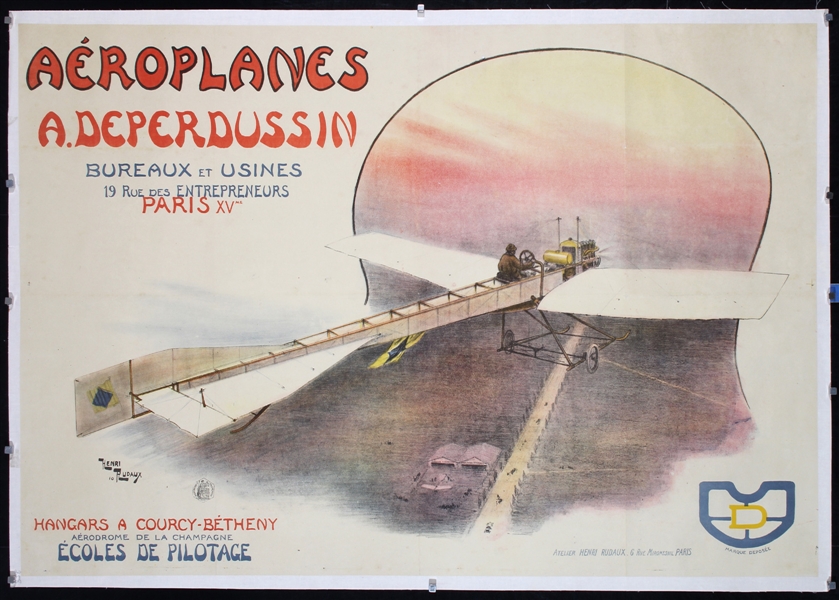 Aeroplanes A. Deperdussin by Henri Rudaux, 1910