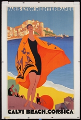 Calvi Beach - Corsica by Roger Broders, 1928
