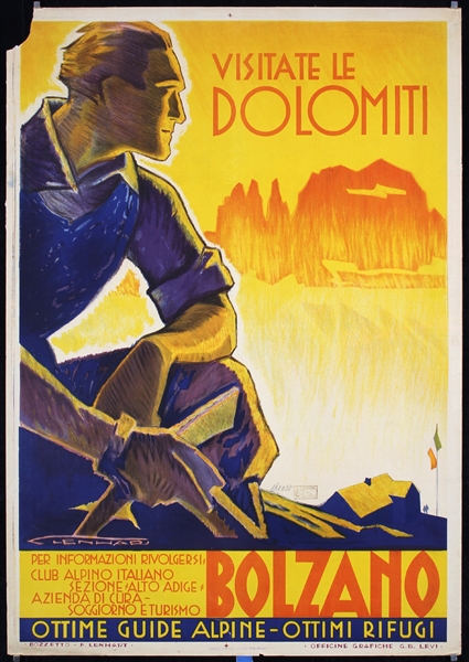 Bolzano - Visitate les Dolomiti by Franz Lenhart, ca. 1935