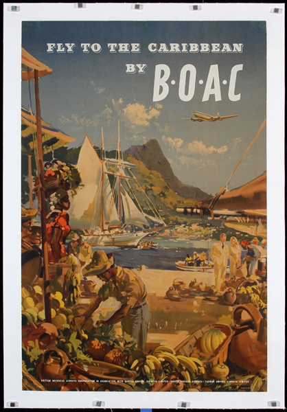 BOAC - Caribbean by Frank Wootton, ca. 1950