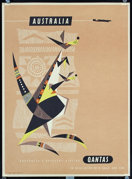 Qantas - Australia by Harry Rogers, ca. 1955