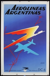 Aerolineas Argentinas by Paul Colin, ca. 1950