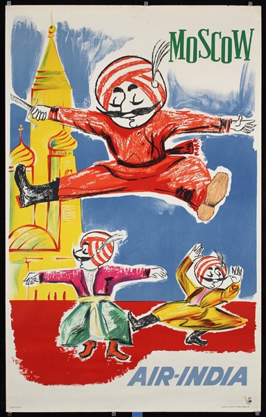 Air India - Moscow by J.B. Cowasji, ca. 1960