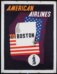 American Airlines - Boston by Edward McKnight Kauffer, 1953