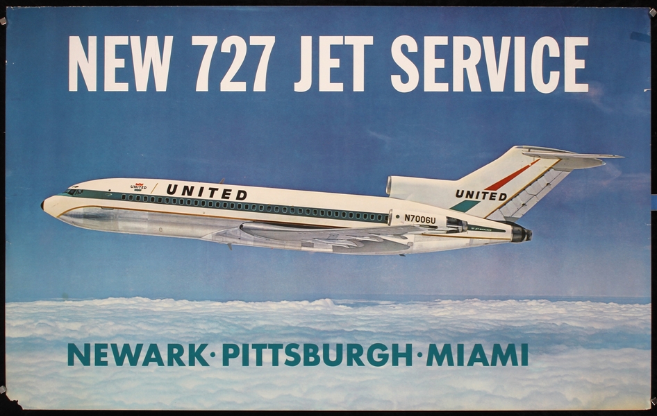 New 727 Jet Service (United Air Lines) by Anonymous - USA, ca. 1960