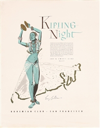 The Bohemian Club Kipling Night Poster by Raymond Sullivan, 1944