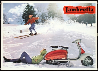 Lambretta (Scooter and Skier) by Anonymous, ca. 1965