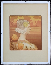 No Text (Queen Wilhelmina - Panneau Decoratif) by Paul Berthon, 1901