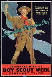 Boy Scout Week - Scouting Marches On by Norman Rockwell, ca. 1938
