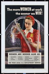 The more women at work, the sooner we win by Anonymous, 1943