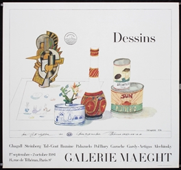 Dessins - Galerie Maeght by Saul Steinberg, 1981