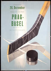 Eishockey-Match Prag - Basel by Peter Birkhäuser, 1946
