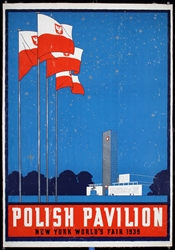 New York Worlds Fair - Polish Pavilion by Monogr.  J.H.R., 1939