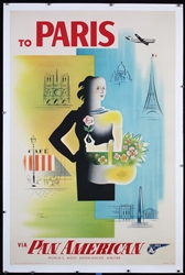 Pan American - Paris by Jean Carlu, 1954