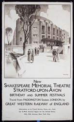 New Shakespeare Memorial Theatre - Stratford-upon-Avon by Michael Reilly, ca. 1935