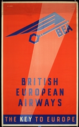 British European Airways - The Key To Europe by Theyre Lee-Elliott, 1946