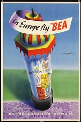 British European Airways - in Europe fly BEA by Anonymous, 1951