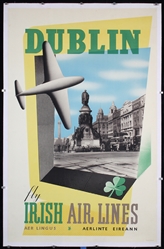 Irish Air Lines - Dublin by Leonard Beaumont, ca. 1950