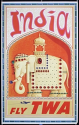 TWA - India by David Klein, ca. 1960