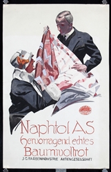 Naphtol AS (Original Maquette + Postcard) by Ludwig Hohlwein, ca. 1925