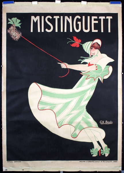 Mistinguett by G. K. (Georges Kugelmann) Benda, ca. 1913