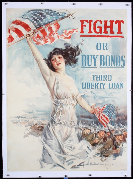 Fight or Buy Bonds - Third Liberty Loan (Large Version) by Howard Chandler Christy, 1917